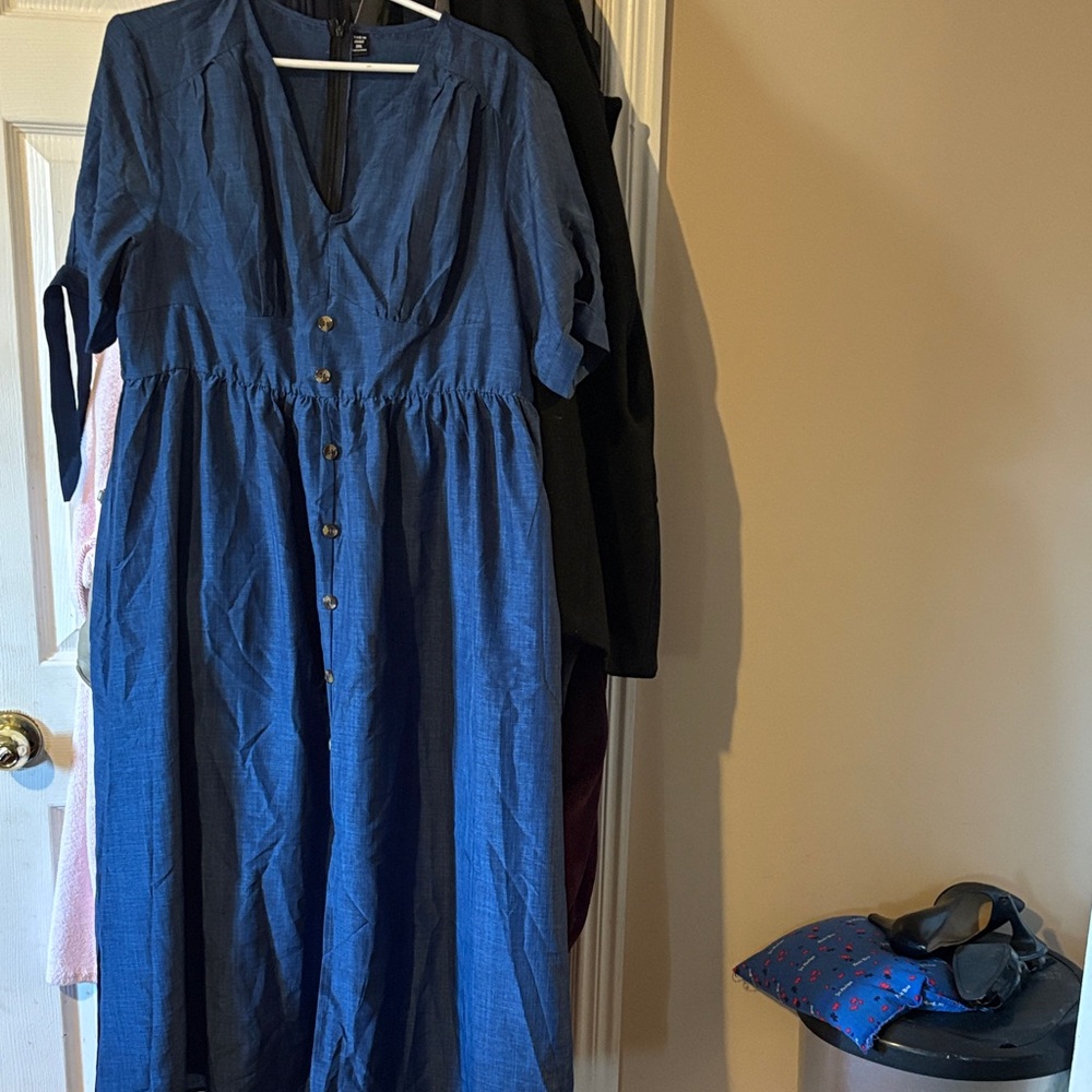 SHEIN Navy Long Sleeve Dress